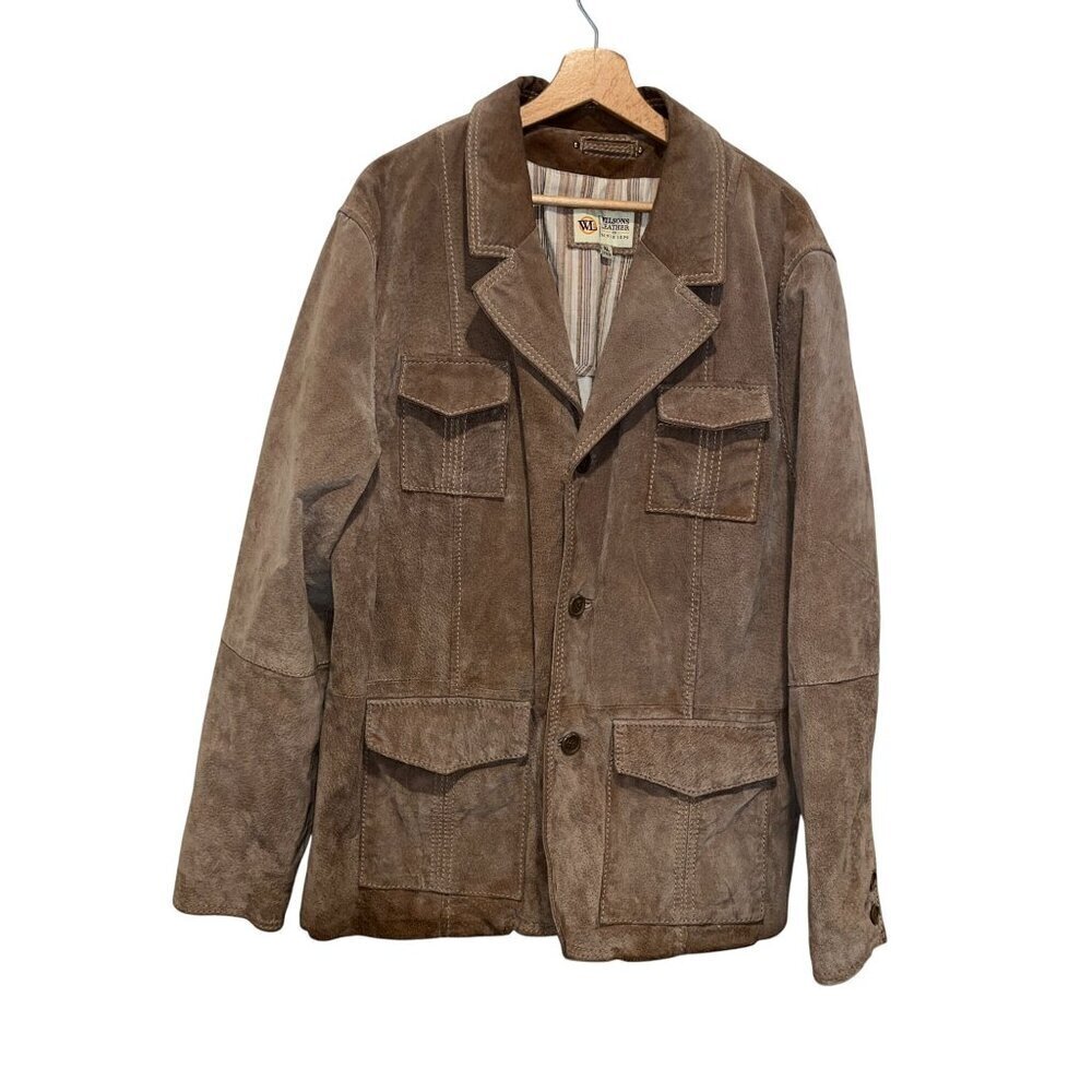 Wilson’s Leather M Julian Long Sleeve Light Brown Real Leather Jacket- Size XL M